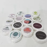 Jabon Blanco Redondo Plisado Personalizado