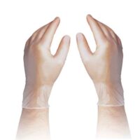 Guante de vinilo NP descartable ligeramente empolvados