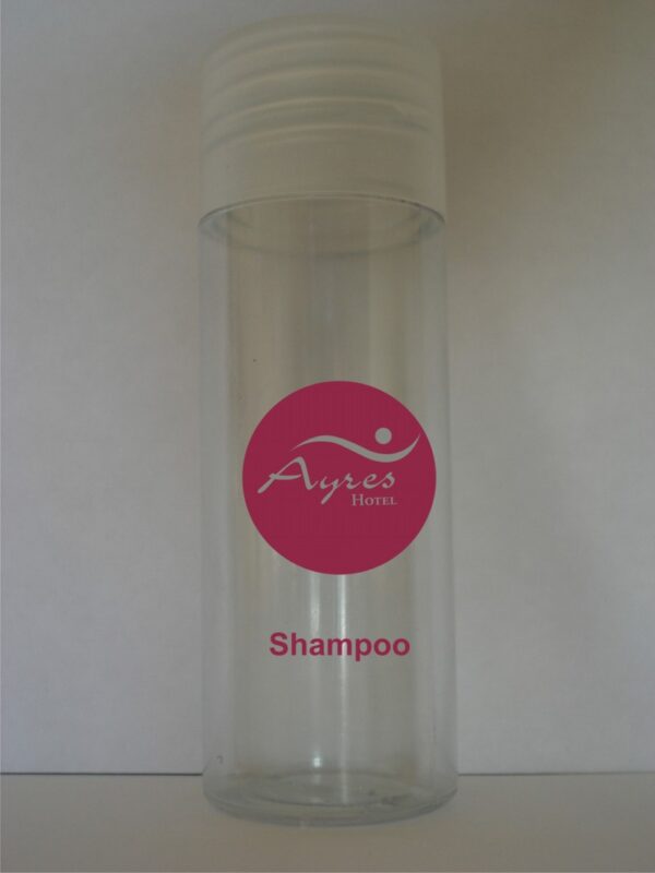 Shampoo Frasco Cilíndrico 40 ml personalizado Full Color