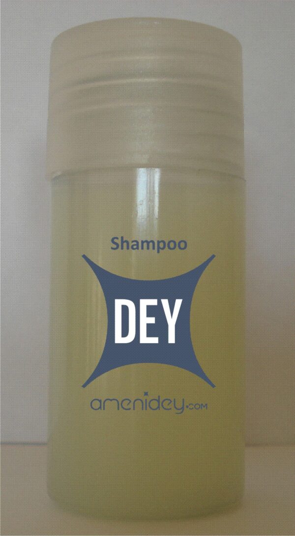 Shampoo Frasco Cilíndrico 30 ml Marca DEY